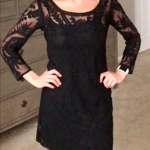 SOLD Worn 1 Time! EXPRESS Black Lace Dress